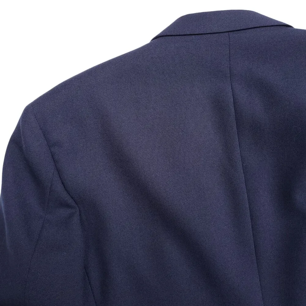 VTG Stafford Blue Wool Blend Gold Button Double Breasted Jacket Sport Coat 44L